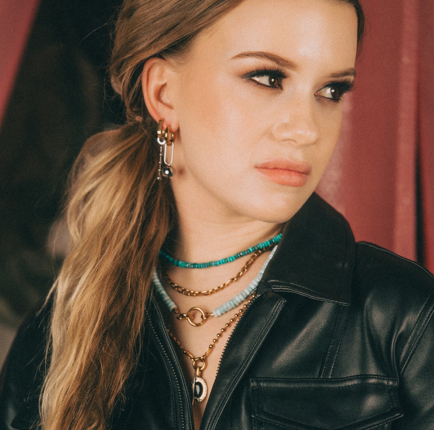 Ball Drop Chunky Huggie Hoop Charms