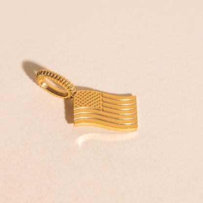 American Flag Necklace Charm
