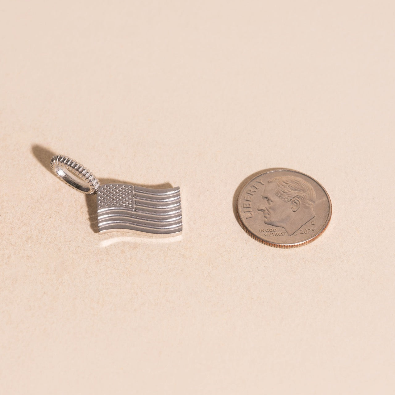 American Flag Necklace Charm