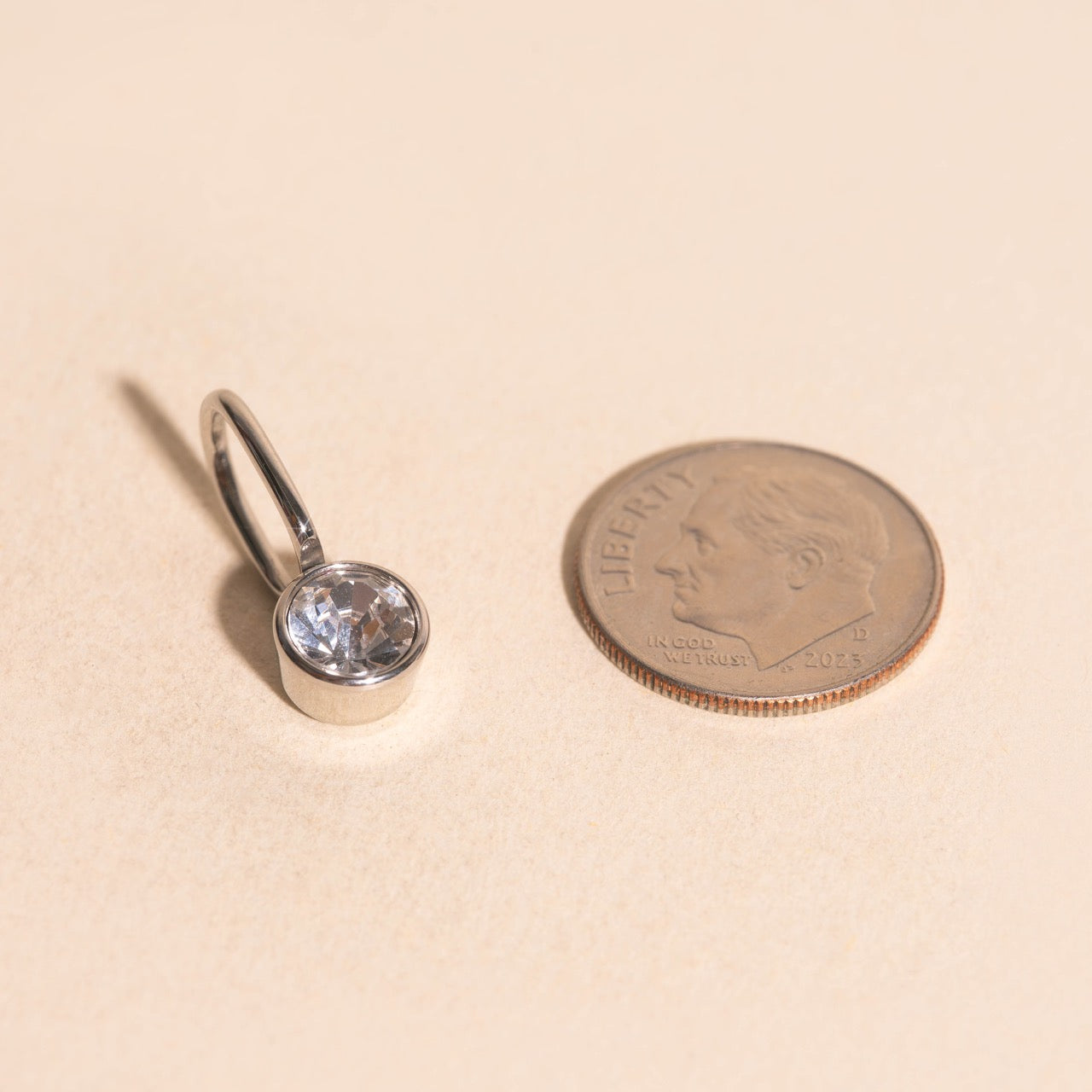 Round Crystal Necklace Charm