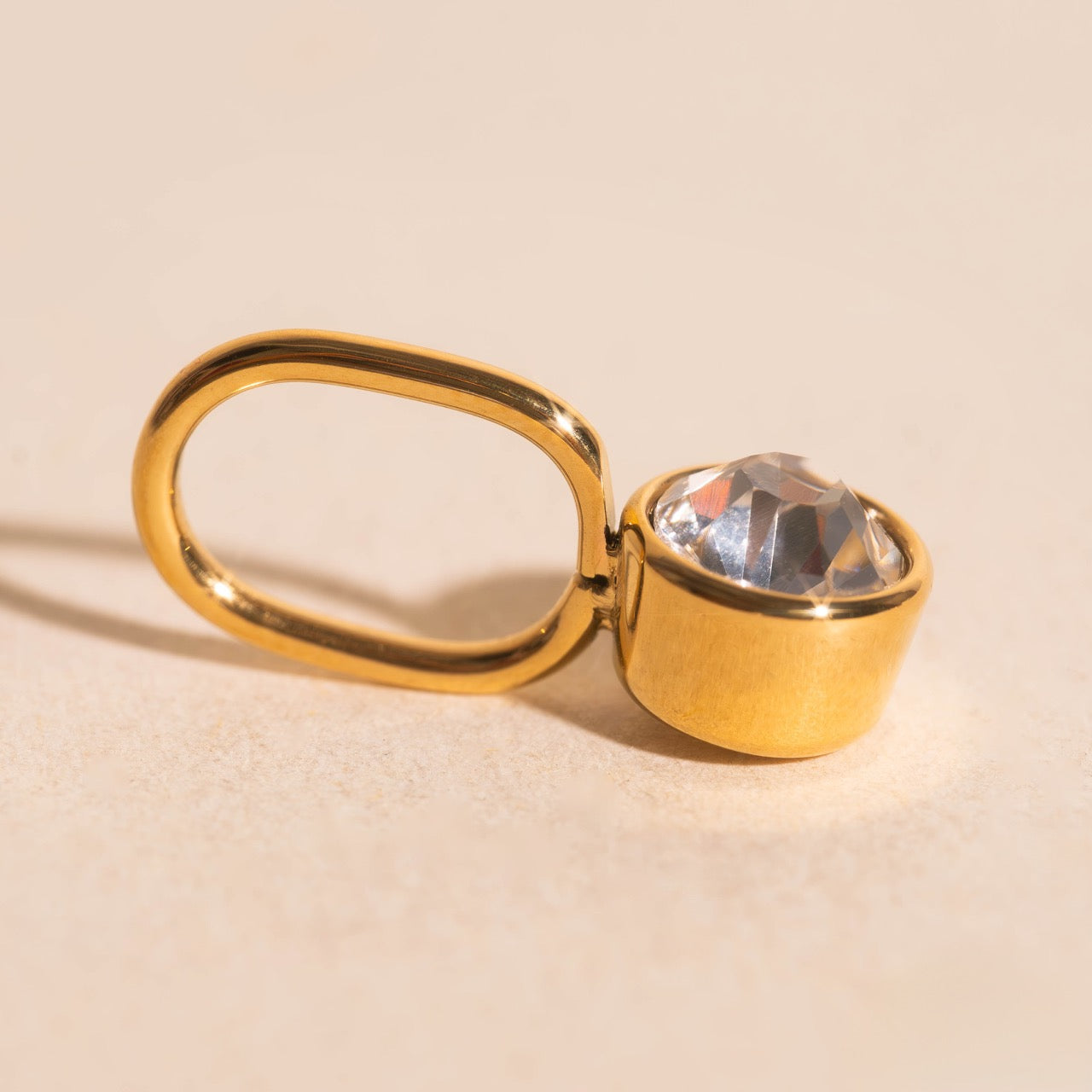 Round Crystal Necklace Charm