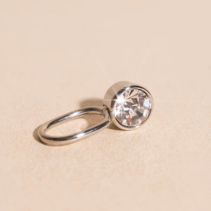 Round Crystal Necklace Charm