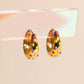 Neon Bubbles Teardrop Chunky Huggie Hoop Earrings
