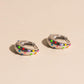 Neon Bubbles Teardrop Chunky Huggie Hoop Earrings