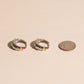 Neon Bubbles Teardrop Chunky Huggie Hoop Earrings