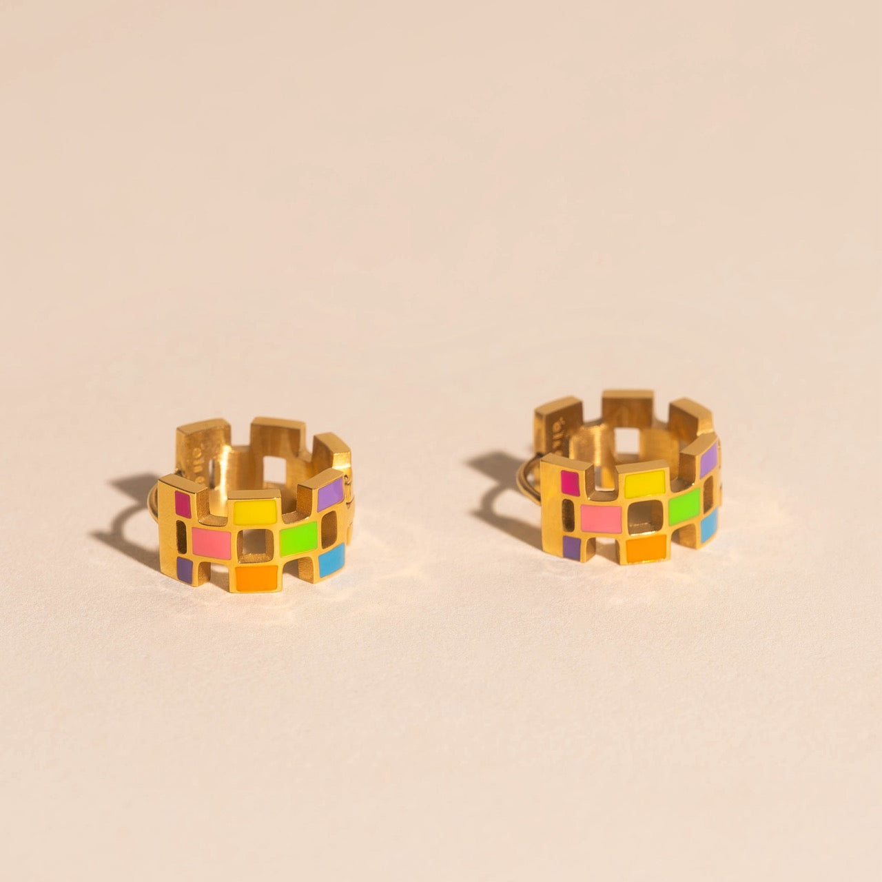 Neon Blanks Super Chunky Huggie Hoop Earrings