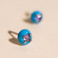 Neon Blue Color Dab Stud Earring