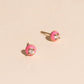 Pink Color Dab Stud Earring