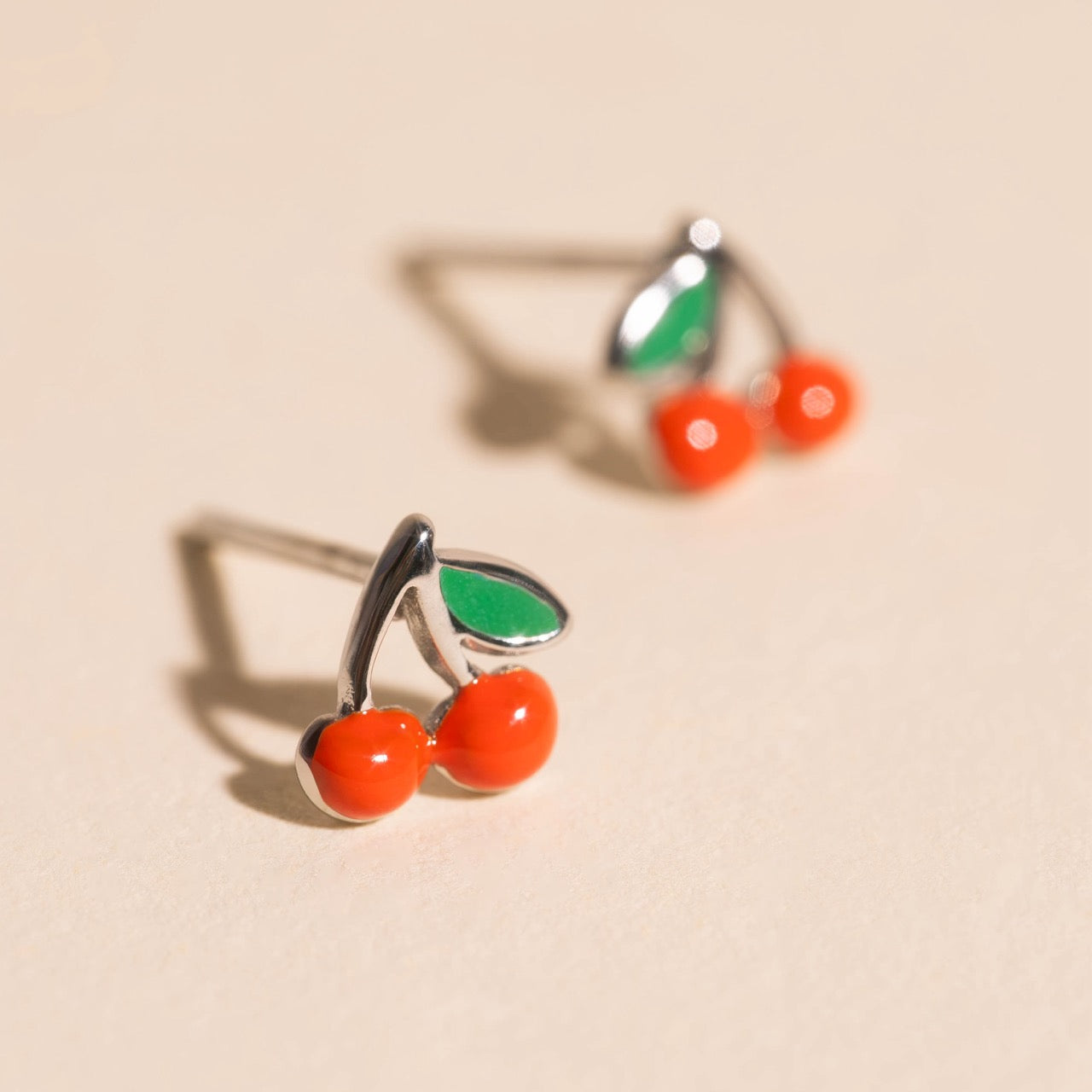 Cherry Tiny Stud Earrings