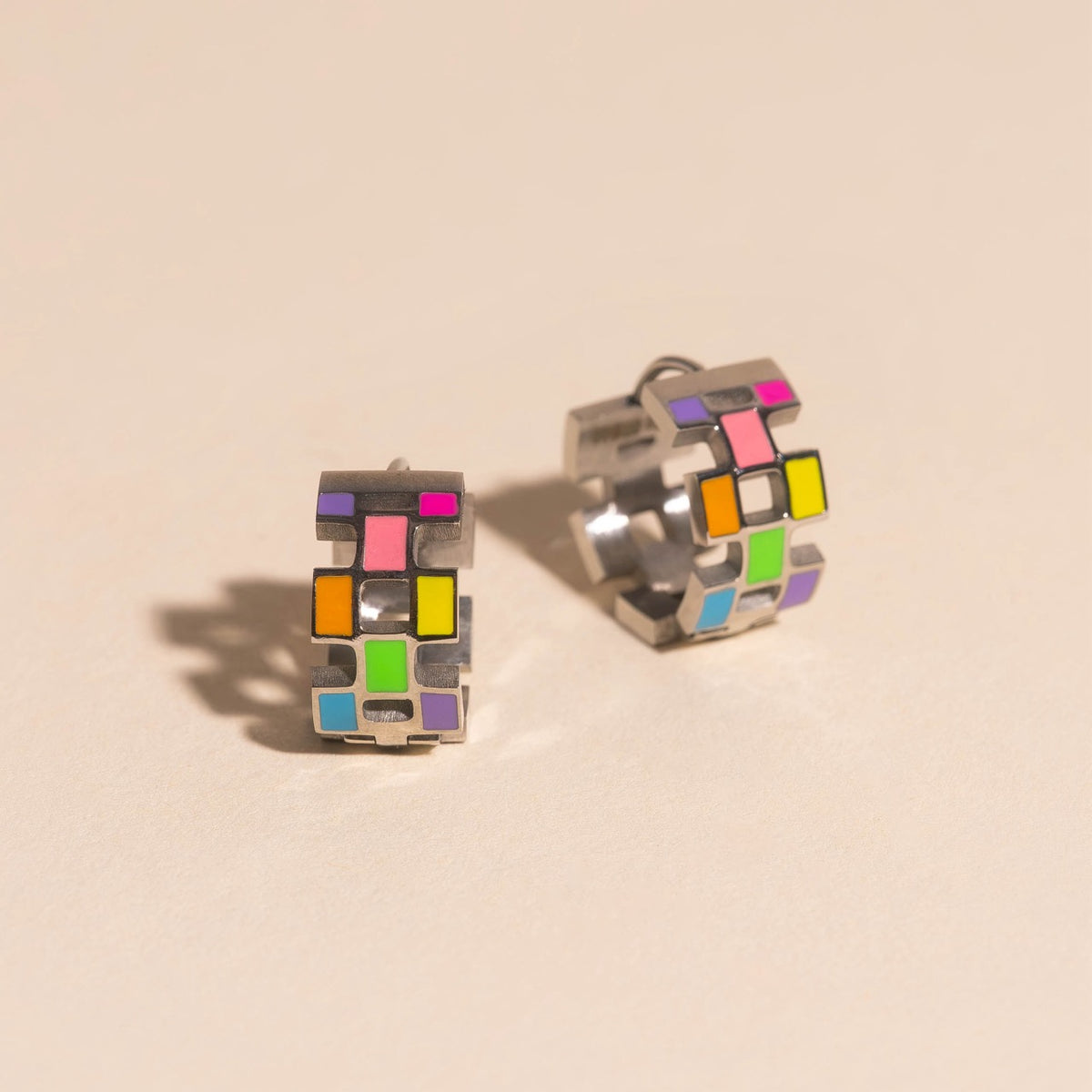 Neon Blanks Super Chunky Huggie Hoop Earrings