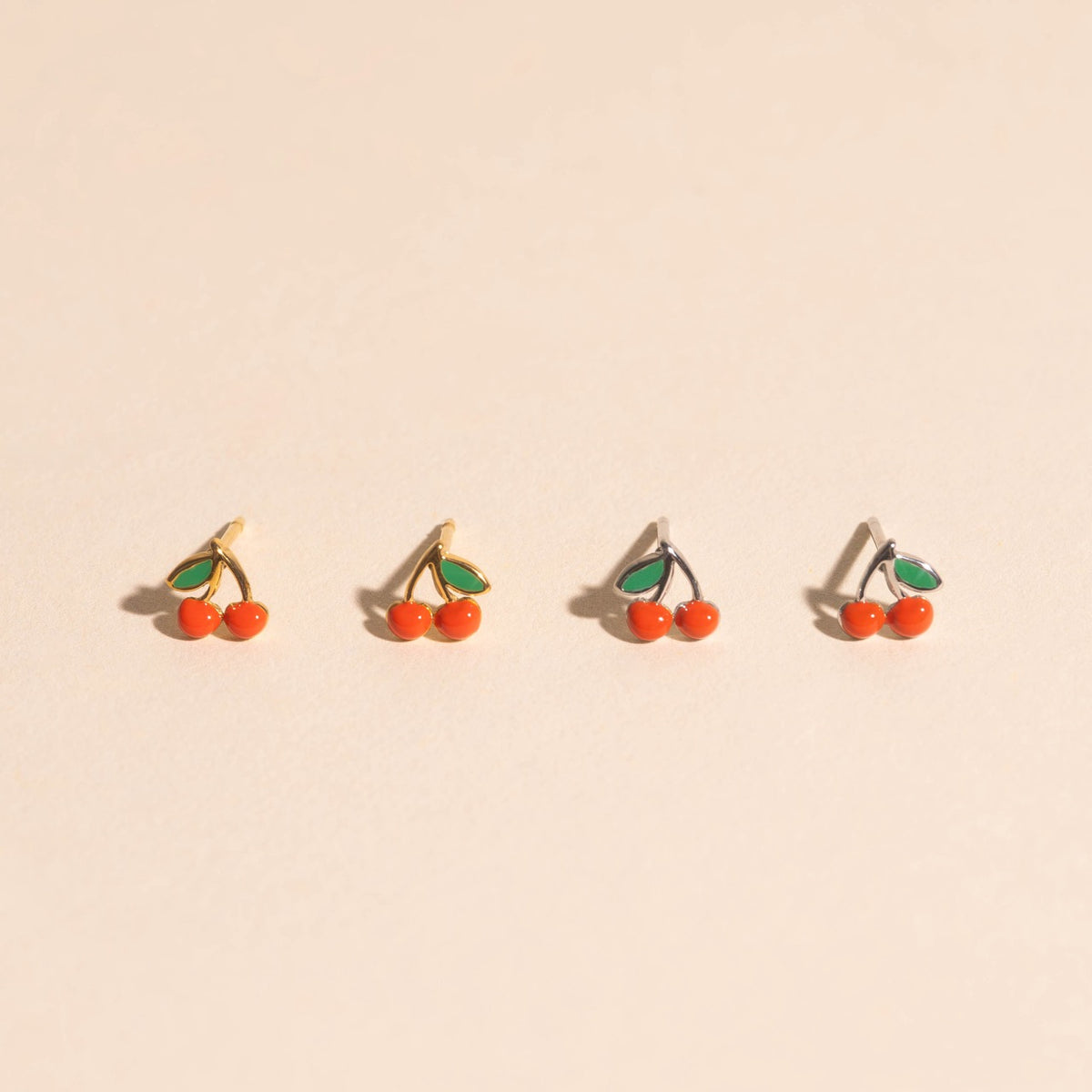 Cherry Tiny Stud Earrings