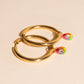 Neon Rainbow Miley Huggie Hoop Charms