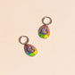 Neon Rainbow Miley Huggie Hoop Charms