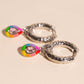 Neon Rainbow Miley Huggie Hoop Charms