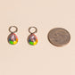 Neon Rainbow Miley Huggie Hoop Charms