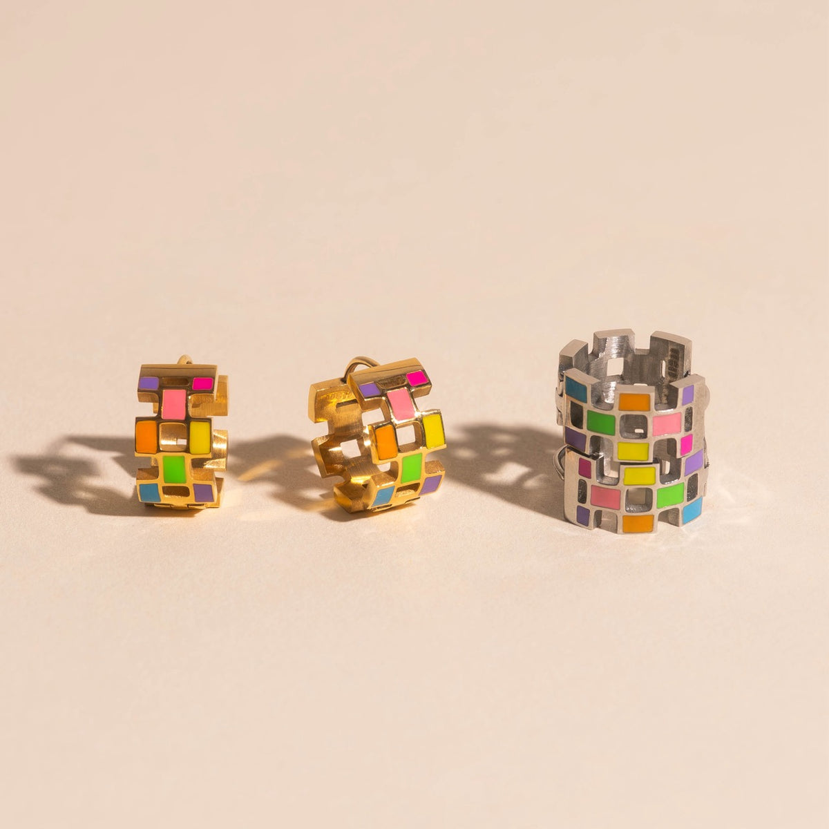 Neon Blanks Super Chunky Huggie Hoop Earrings