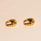 Neon Bubbles Teardrop Chunky Huggie Hoop Earrings
