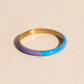 Split Color Neon Purple & Blue Stacker Ring