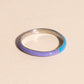 Split Color Neon Purple & Blue Stacker Ring
