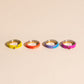 Split Color Neon Purple & Blue Stacker Ring