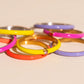 Neon Yellow & Pink Crystal Stacker Ring