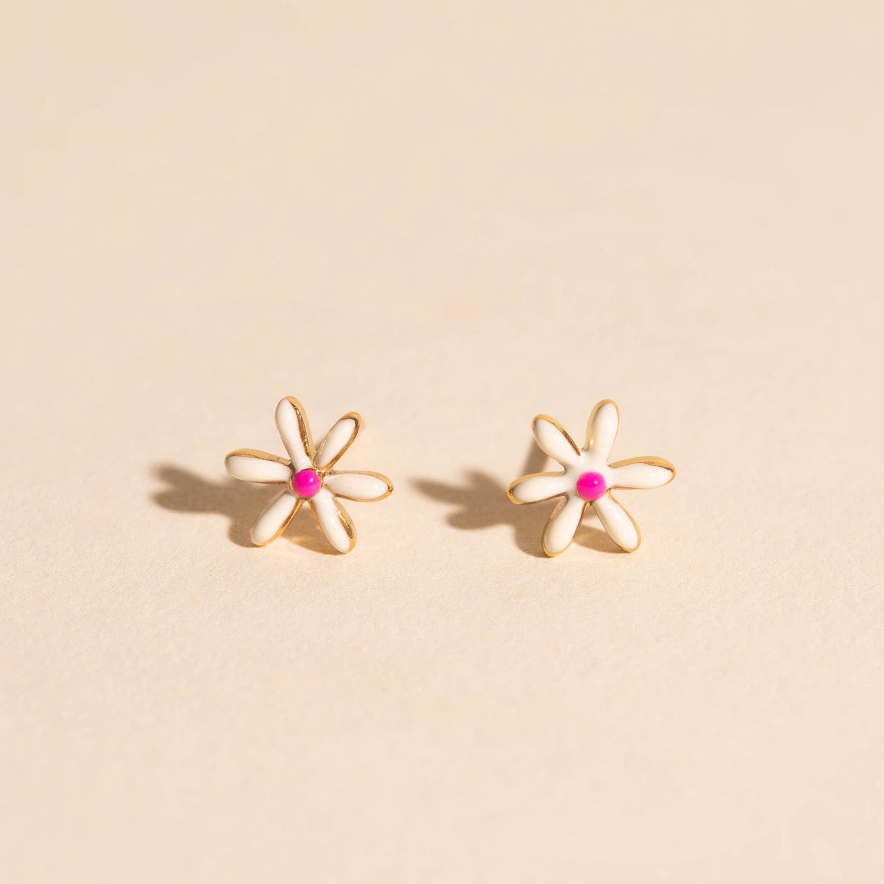 Neon Flower Stud Earrings