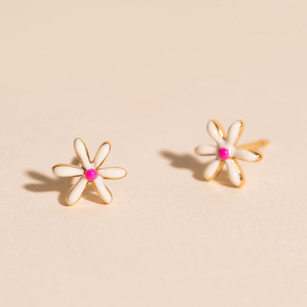 Neon Flower Stud Earrings