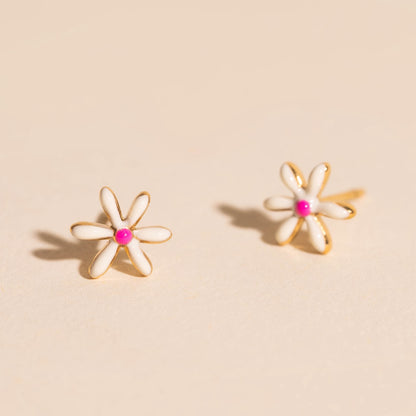 Neon Flower Stud Earrings