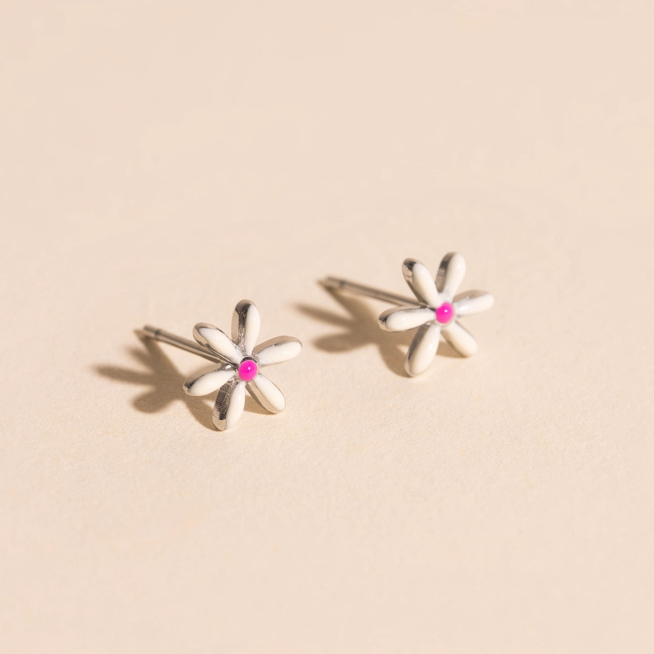 Neon Flower Stud Earrings