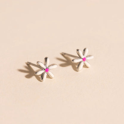 Neon Flower Stud Earrings