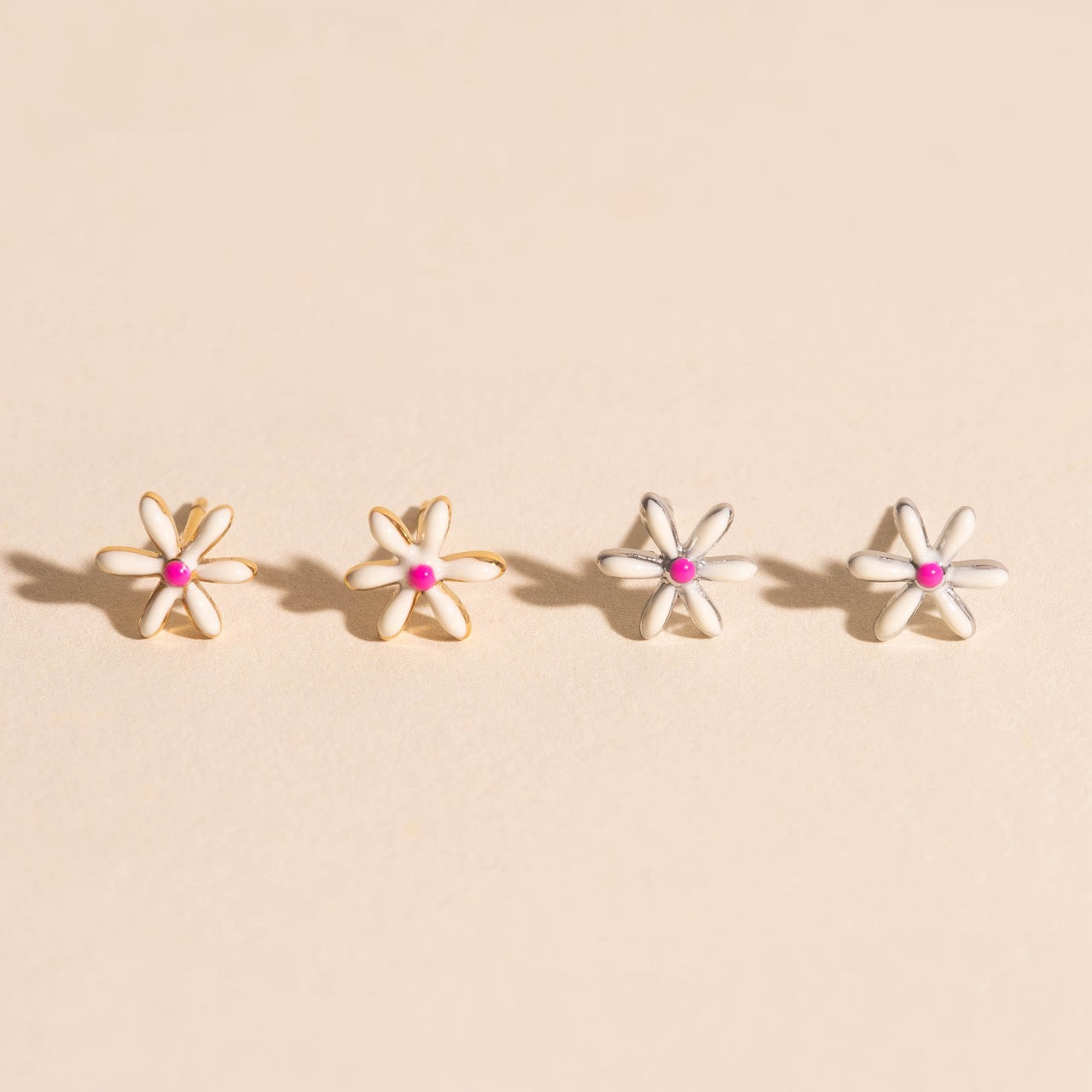 Neon Flower Stud Earrings