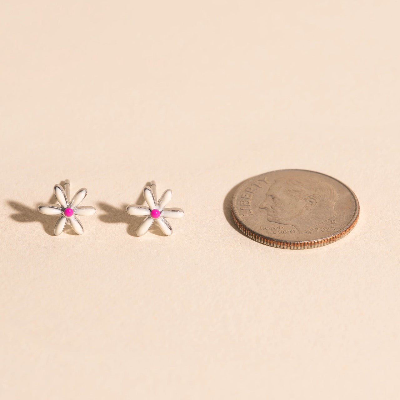 Neon Flower Stud Earrings