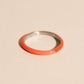 Split Color Neon Red & Pink Stacker Ring