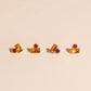 Neon Pink & Orange Crystal Stud Earring