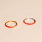 Split Color Neon Red & Pink Stacker Ring