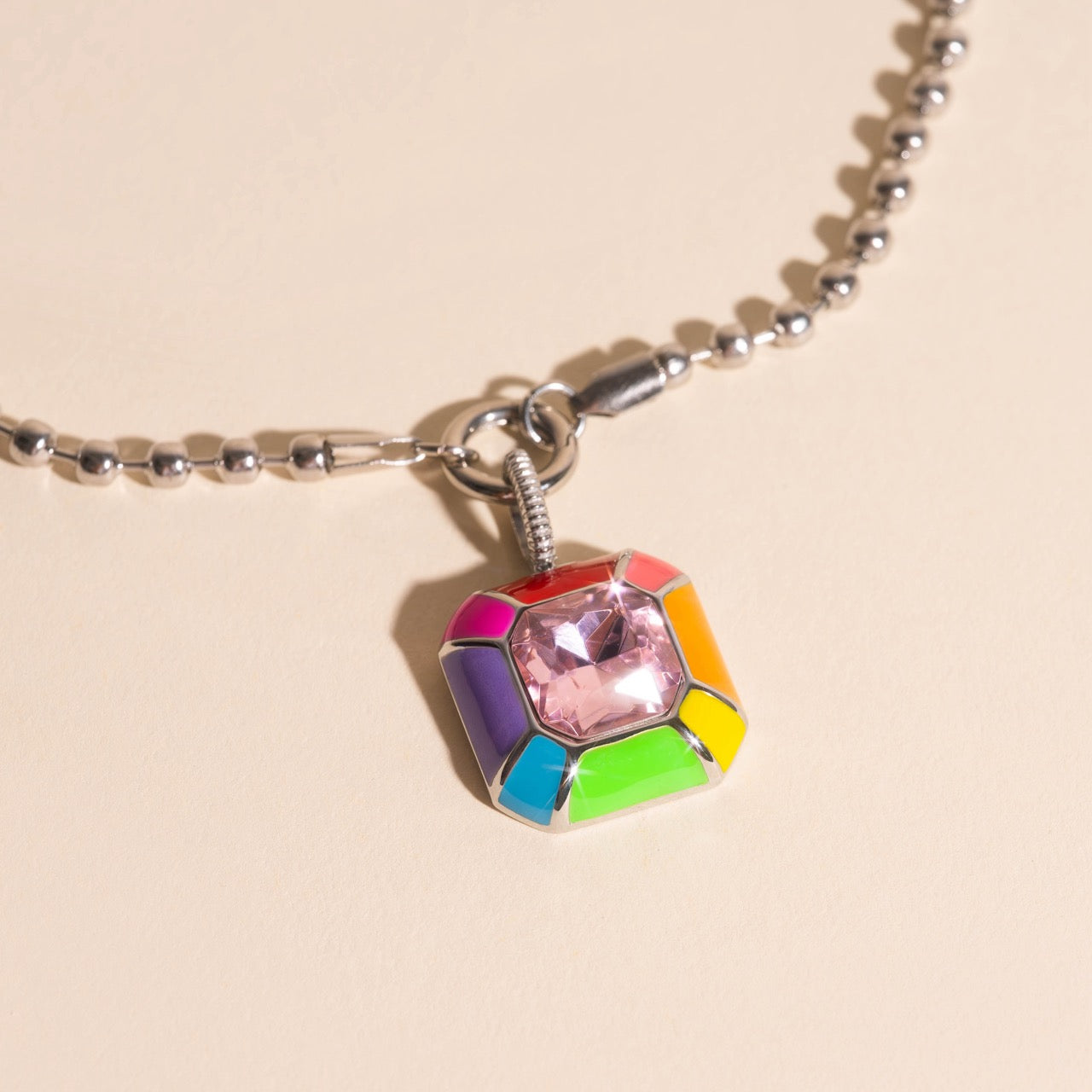 Miley Neon Rainbow Necklace Charm