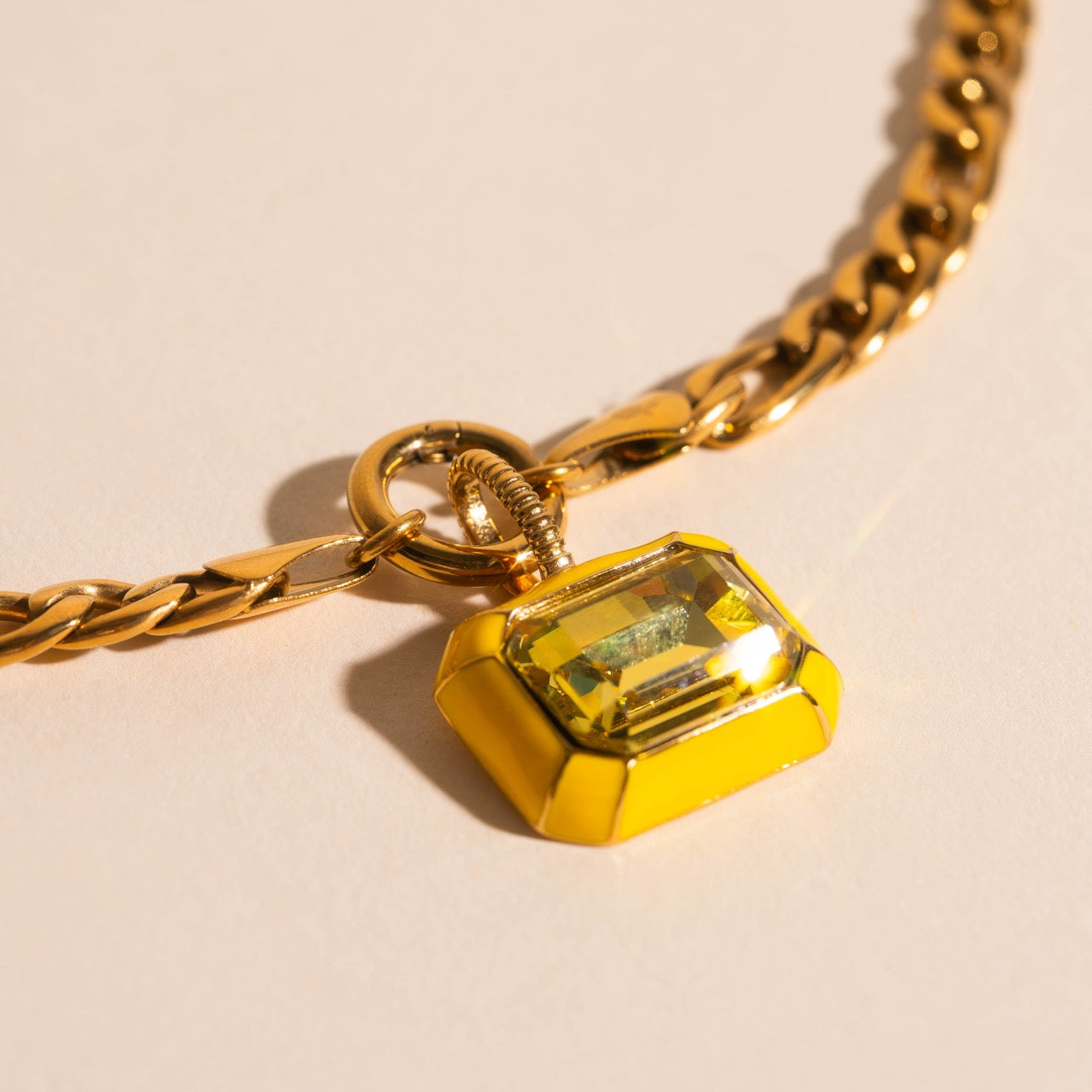 Miley Neon Yellow Necklace Charm