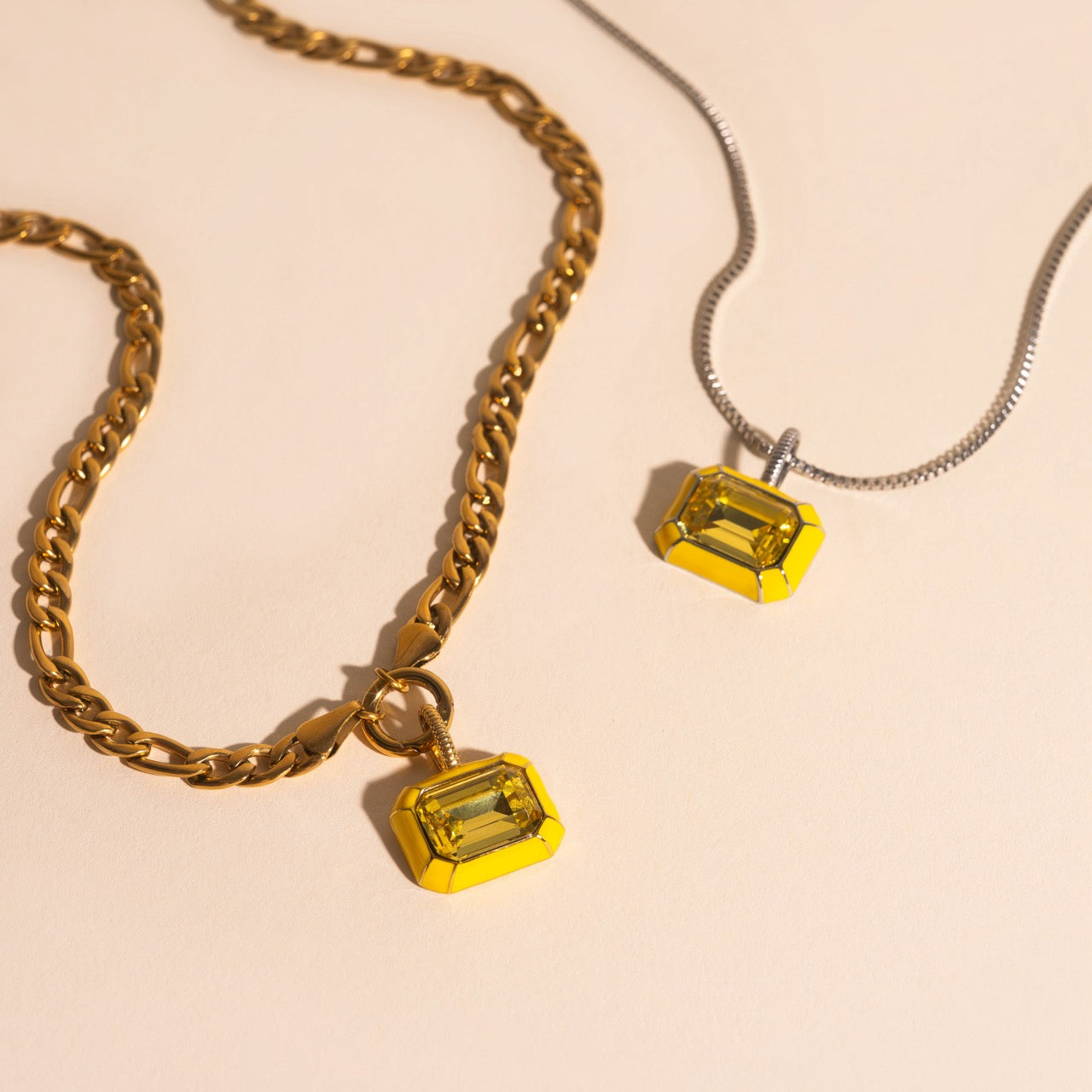 Miley Neon Yellow Necklace Charm