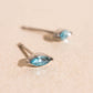 Blue Mini Crystal Stud Earrings