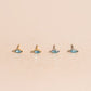 Blue Mini Crystal Stud Earrings