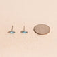 Blue Mini Crystal Stud Earrings