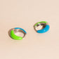 Neon Split Teardrop Chunky Huggie Hoop