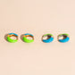 Neon Split Teardrop Chunky Huggie Hoop