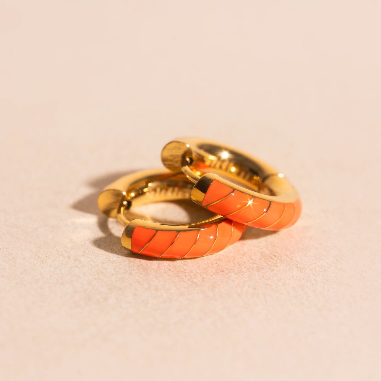 Neon Color Chunky Rounded Huggie Hoop Earrings