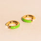 Neon Color Chunky Rounded Huggie Hoop Earrings