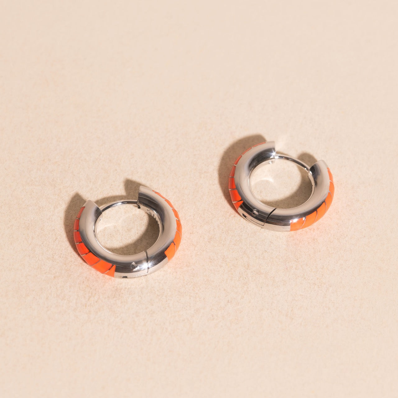 Neon Color Chunky Rounded Huggie Hoop Earrings
