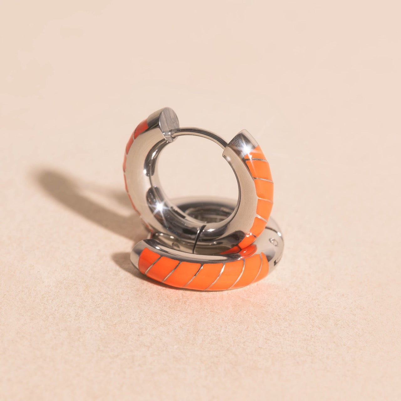 Neon Color Chunky Rounded Huggie Hoop Earrings