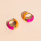 Neon Split Teardrop Chunky Huggie Hoop