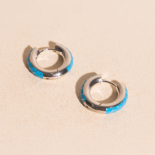 Neon Color Chunky Rounded Huggie Hoop Earrings