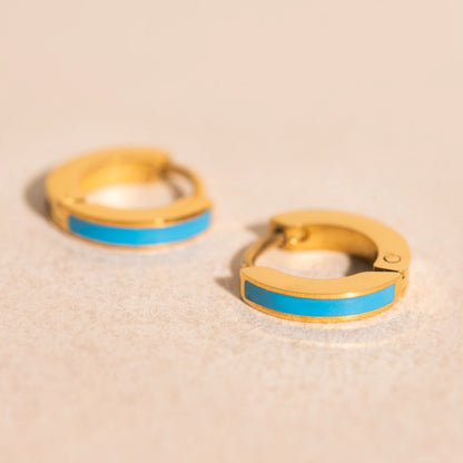 Color Tiny Huggie Hoop Earrings